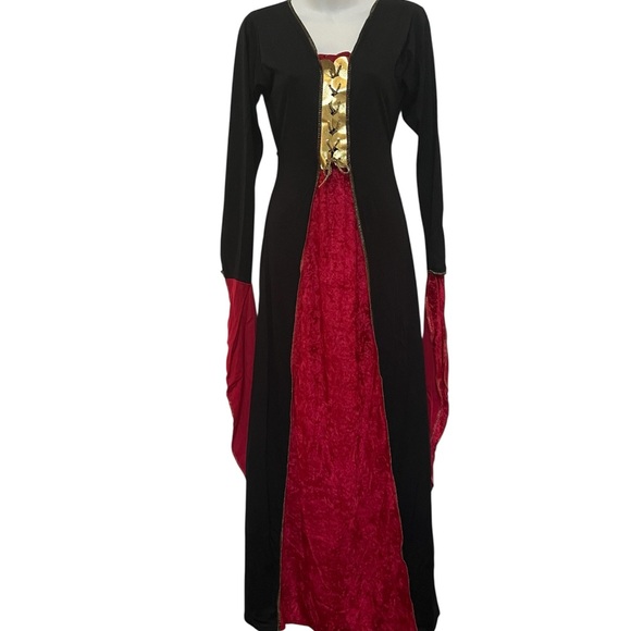Gothic Vampiress Haloween Costume Dress velvet OS 
Dress only, no collar - Picture 1 of 13